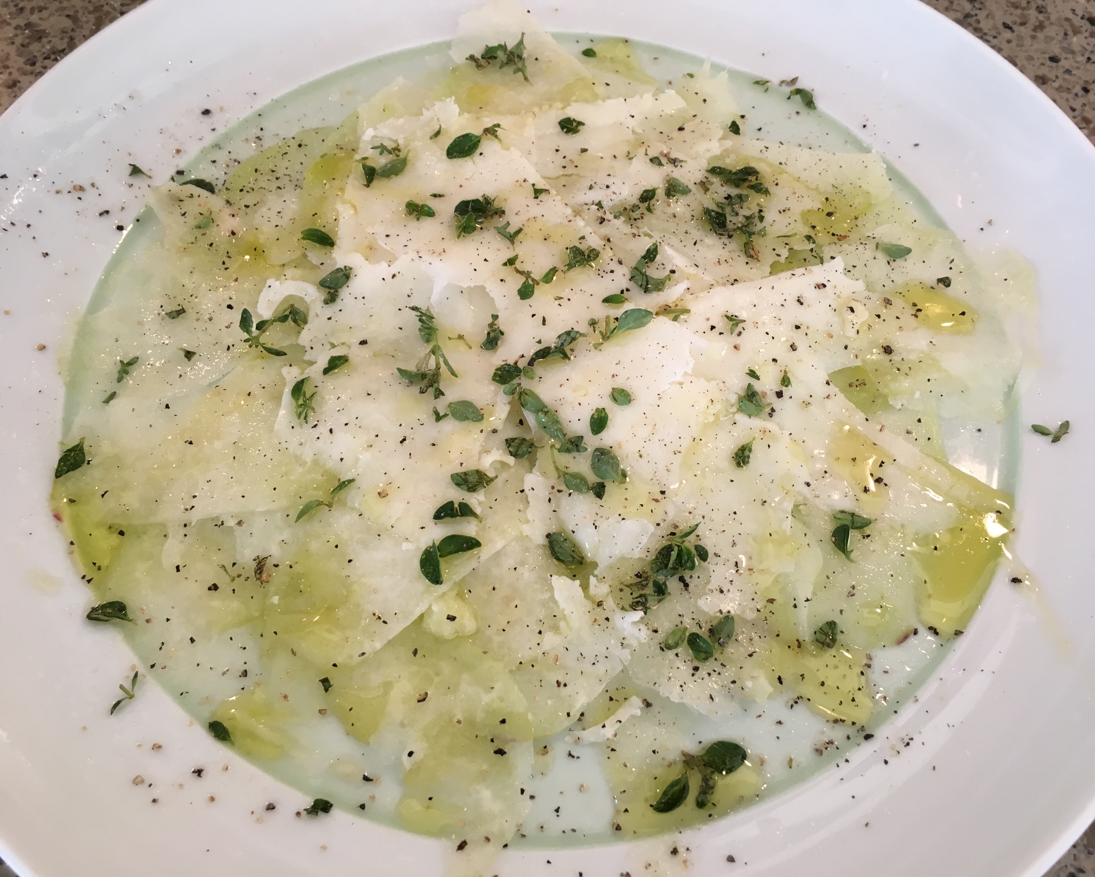 ‘Carpaccio’ of Kohlrabi with Goats’ Cheese & Thyme Travel Gourmet